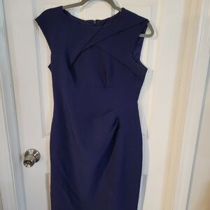 Adrianna Papell Midnight Blue Midi Dress